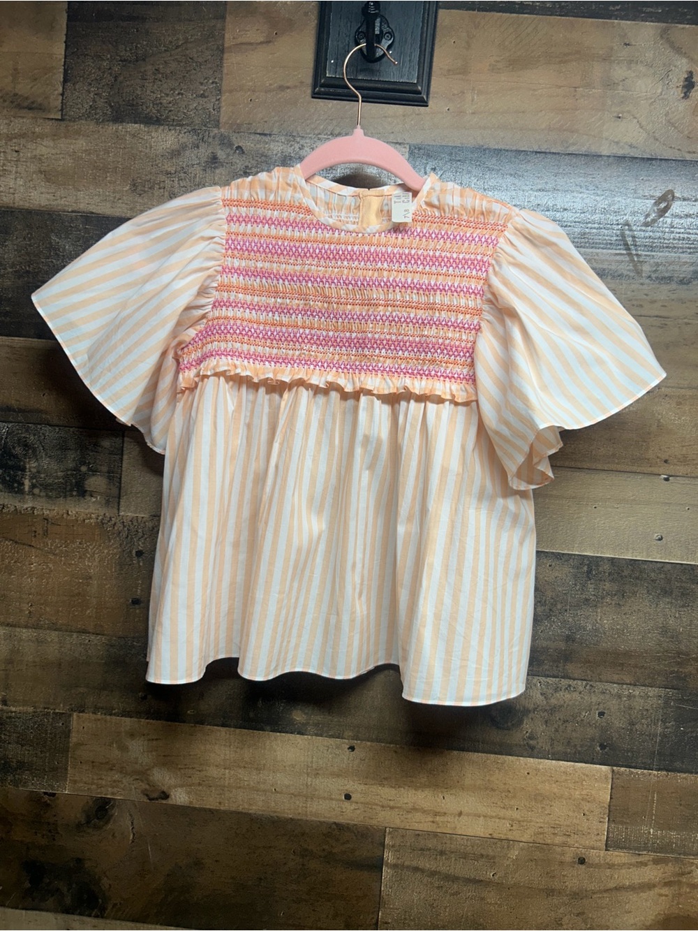 Tia Cibani Sophia smocked blouse